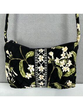 Vera Bradley Jasmine Mini Shoulder Crossbody Bag black white floral spring 2003